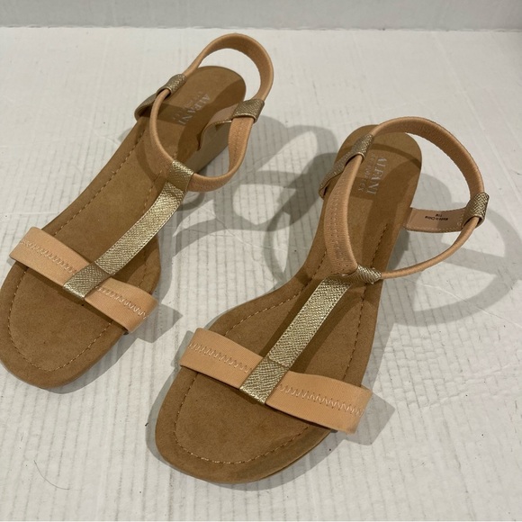 Women’s Alfani Beige Voyage Wedge Slip On Slingback Sandals Size 11 US! - Picture 3 of 9